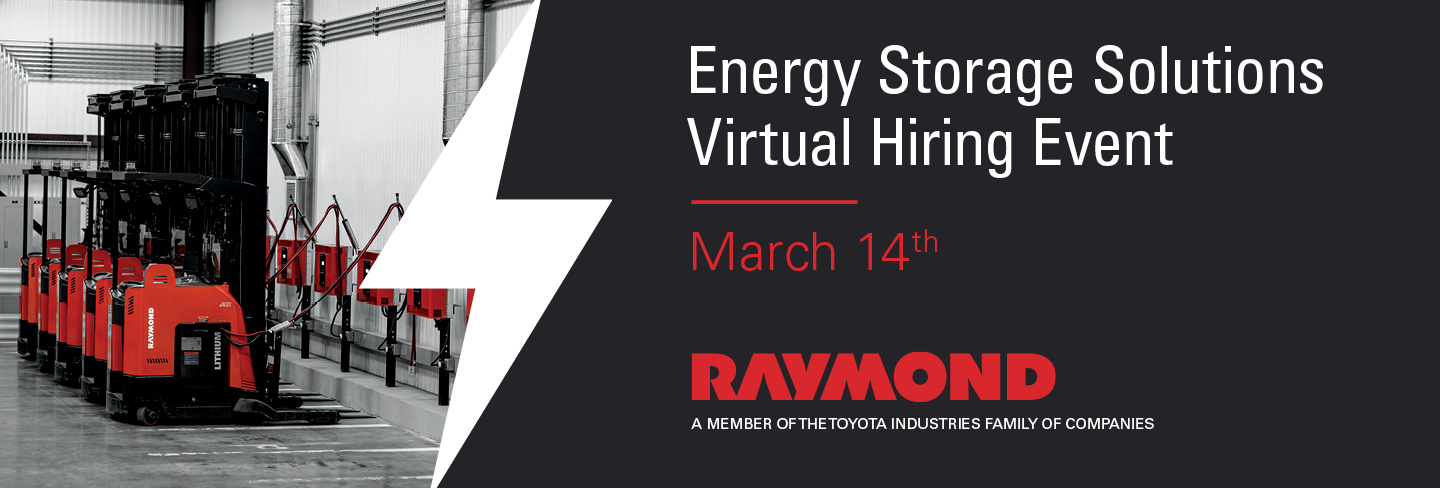 Raymond Energy Storage Solutions Virtual Hiring Event, March 14th